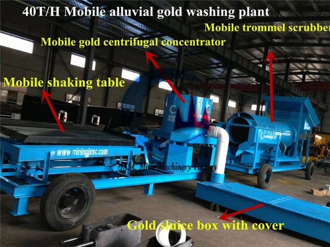 40tph Mobile Alluvila Gold Washing Plant