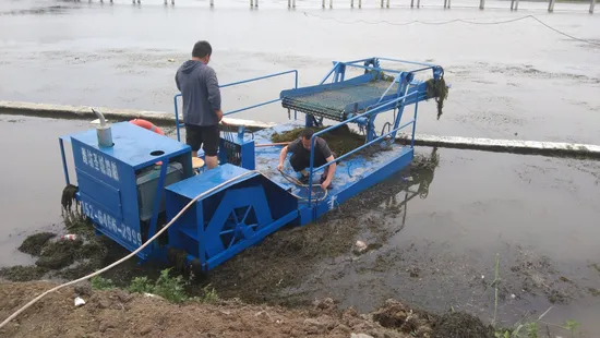Aquatic Trash Skimmer Grass Mowing Boat for Cleaning River Hydroelectric Plant
